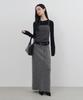 Mongdol Strap Maxi Wool Knit Skirt Grey Mdsk024Gray