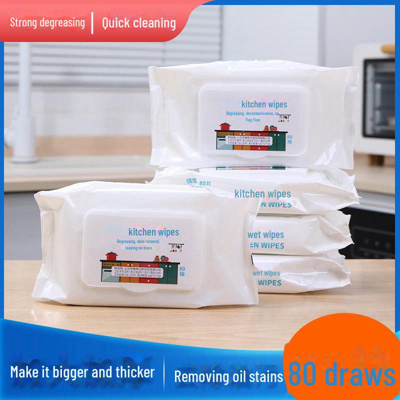 Thickened Kitchen Wet Wipes for Oil and Dirt Removal – Strong Cleaning for Range Hoods