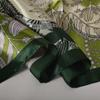 Bright Green Silk Scarf Cape Elegant Floral Design Satin Square Scarves Shawls 90*90cm Fashion Brand Silk Scarf Hijab