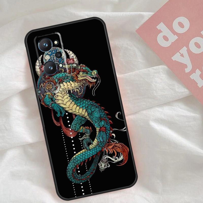 Fashion Chinese Dragon Case For Realme C51 C75 C63 C61 C55 C53 C35 C65 C67 C71 15 11 12 13 14 Pro Plus GT6 GT7 Pro