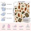 1PC Christmas Gingerbread Man and Holiday Cookie Print Blanket-made of soft, fluffy flannel, perfect for the sofa or bed. Add a