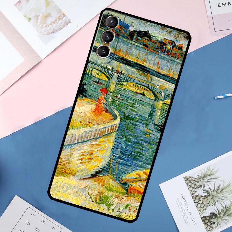 Van Gogh Oil Painting Case For Samsung Galaxy S25 Ultra S21 S22 S24 S23 Ultra S9 S10 Plus S21 FE S25 FE Back Cover