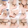 Jl60 Simple Black Rope Anklet, Mori Flower Tower Rudder Anklet Jewelry Women
