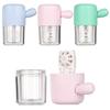 Travel Stretch Manual Cartoon Cactus Soaking Box Cleaning Tools Candy Color Glasses Clean Manual Rotating Contact Lens Washer