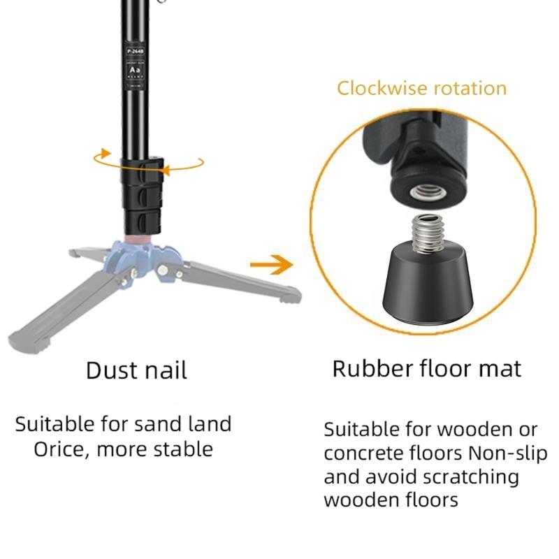 Aluminum Alloy Camera Support Monopod with Easy Extend Lock Mechanism Camera and Hiking Support Bracket for Outdoor