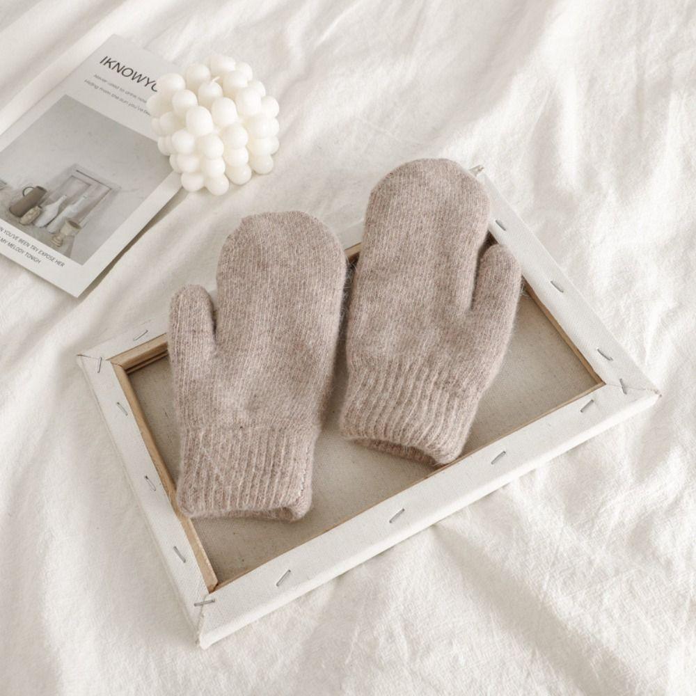 Gloves Warm Wool Gloves Korean Style Mittens Full Fingers Gloves Rabbit Fur Gloves Unisex Gloves