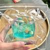 Ice Cube Cube Ocean Squishy Sensory Toys With Real Sea Shells Squishy Fidget Toy For Kids & Adults Non-Toxic Squeeze Toy