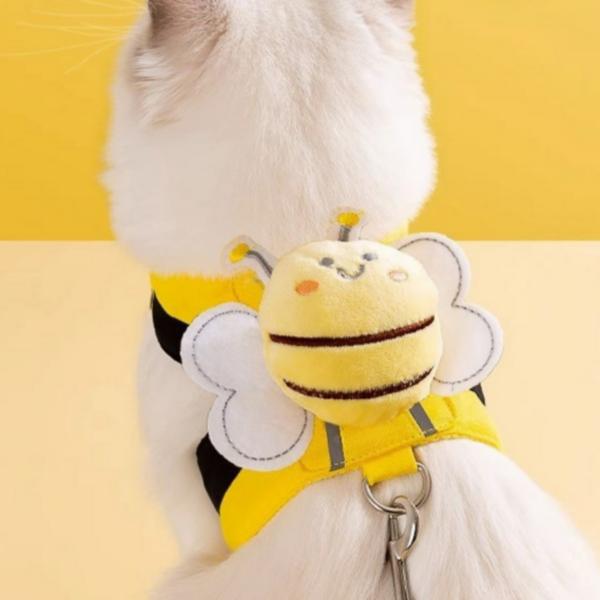 Katzen Geschirr Hund M Leine Kleidung Set, Gelb