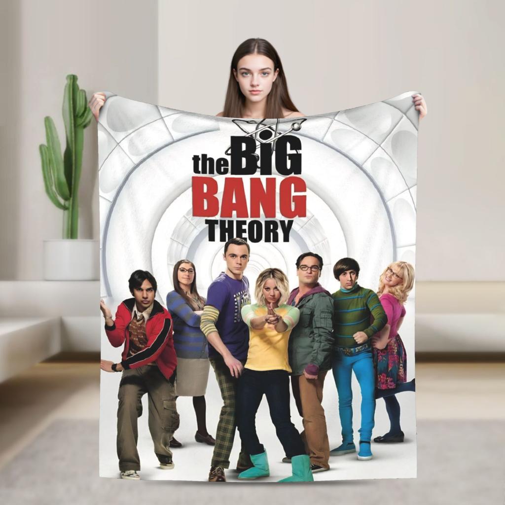 American The Big Bangs Theory Soft Warm Blanket Picnic Plush Throw Blanket Funny Couch Bed Flannel Bedspread Sofa Bed Cover