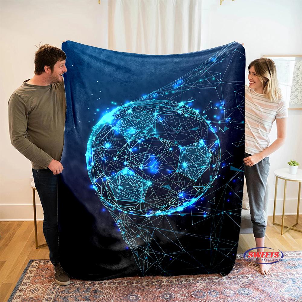 3D New Arrive Football Sports Theme Flannel Blanket for Bed Bedroom Sofa Picnic,Throw Blanket for Cover Outdoor Leisure Trip Nap