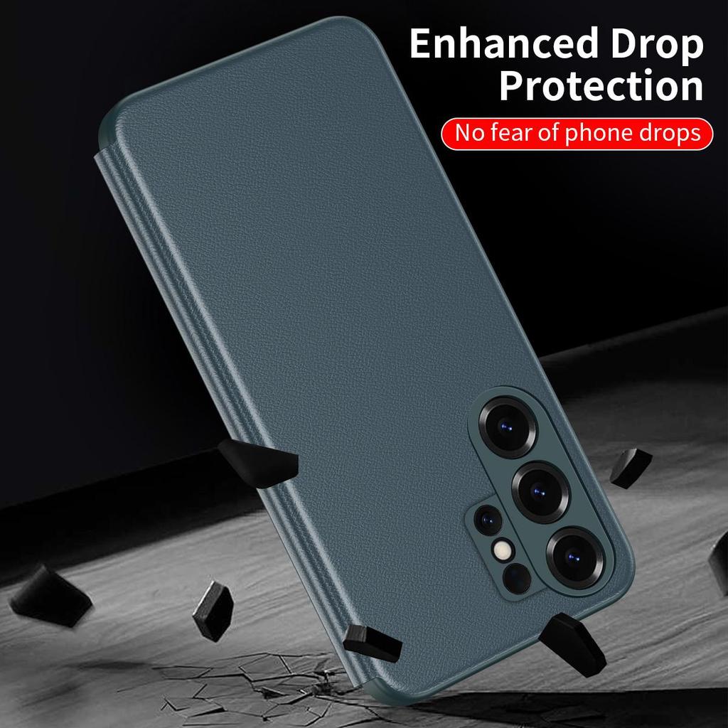 Smart View Window Flip Case for Samsung – Sleep & Call Answer Functions Via APP