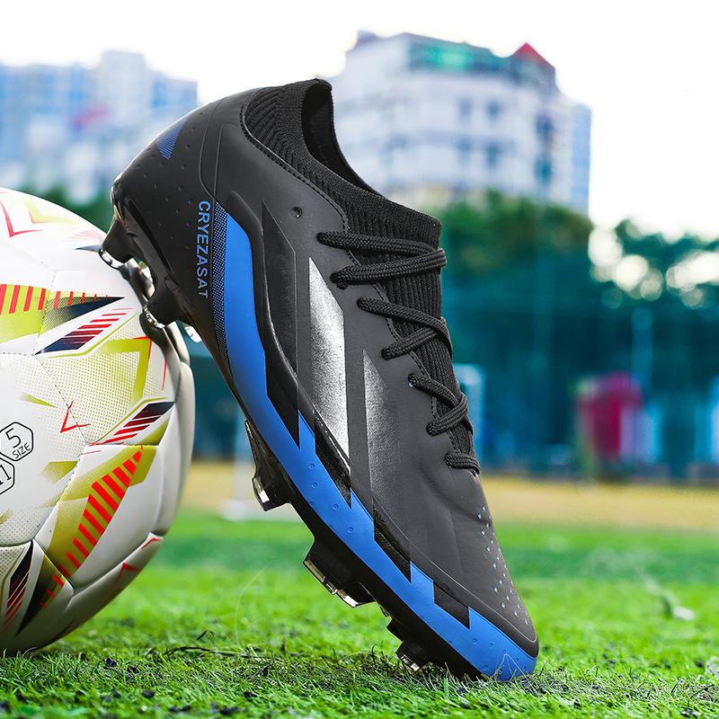 New Men Soccer Shoes Cleats Training Football Boots Sport Boys Long Spikes Outdoor Non Slip Adult Breathable Match Comfortable