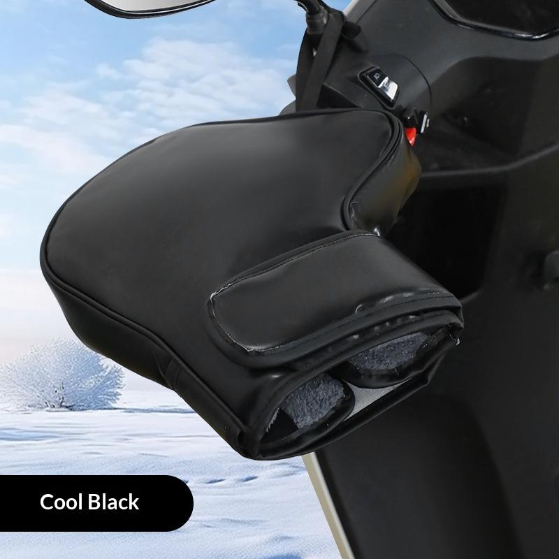 1 Pair Motorcycle Handlebar Gloves Muffs Winter Cycling Gloves Waterproof Handlebar Cover Mitts Snowmobile E-Bike Thermal Gloves