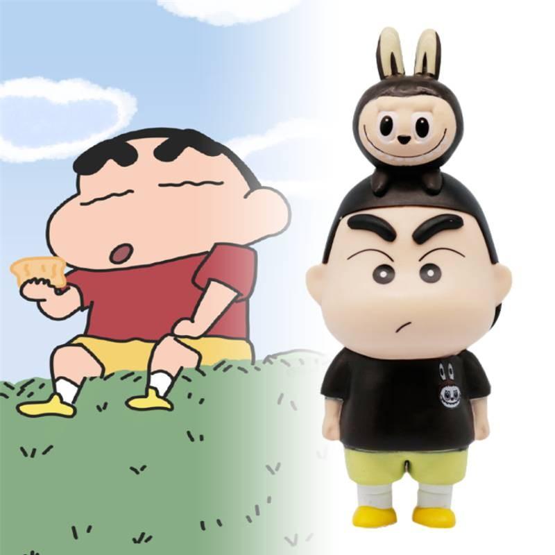 Adorable Crayon Shin Chan Labubu Figurine Perfect For Collectors And Fans Alike