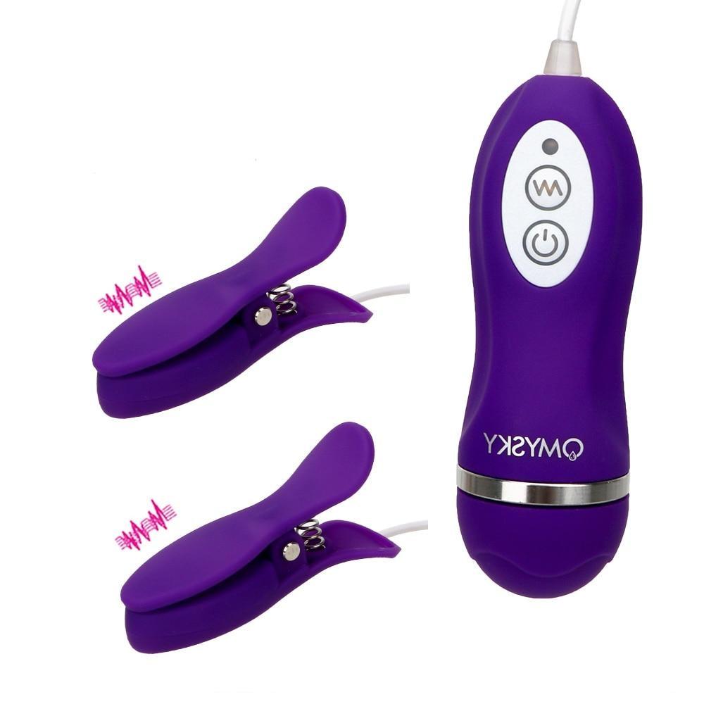 Vibrating Nipple Clamps Silicone S  Breast Clips Nipple & Clitoral Toys