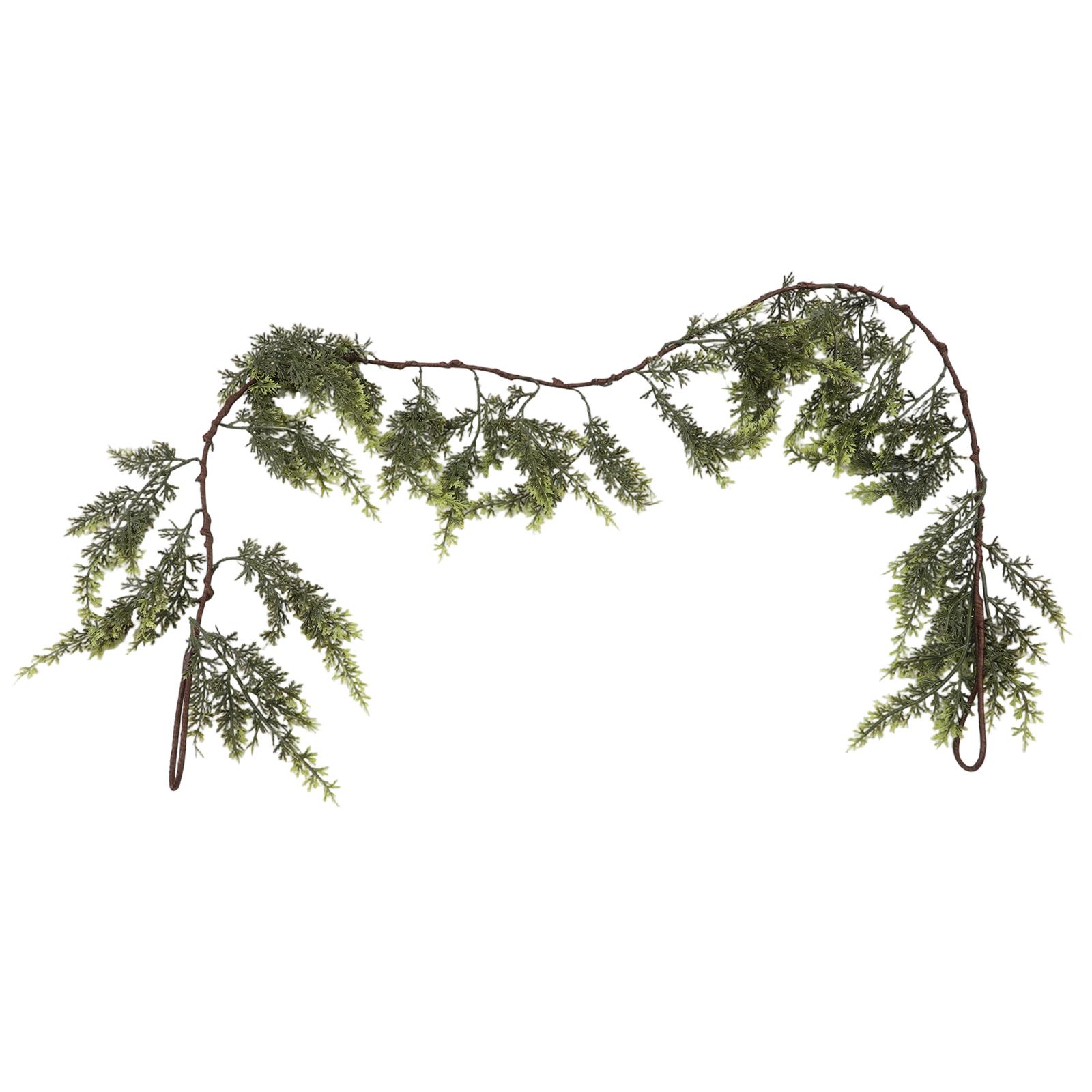 1.5/1.8/2.7M Christmas Cedar Garland Artificial Real Touch Thickness Realistic Greenery Pine Fireplace Wall Decoration