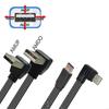 USB 2.0 Male to USB C Data Cord Wire Straight Head/90 Degree Bend Flat Cable for Tablet Phones 480Mbps Data Transfer
