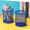 2 pcs Round Storage Tube Metal Makeup Storage Box Modern Style Pen Holder  Cosmetic Arrangement