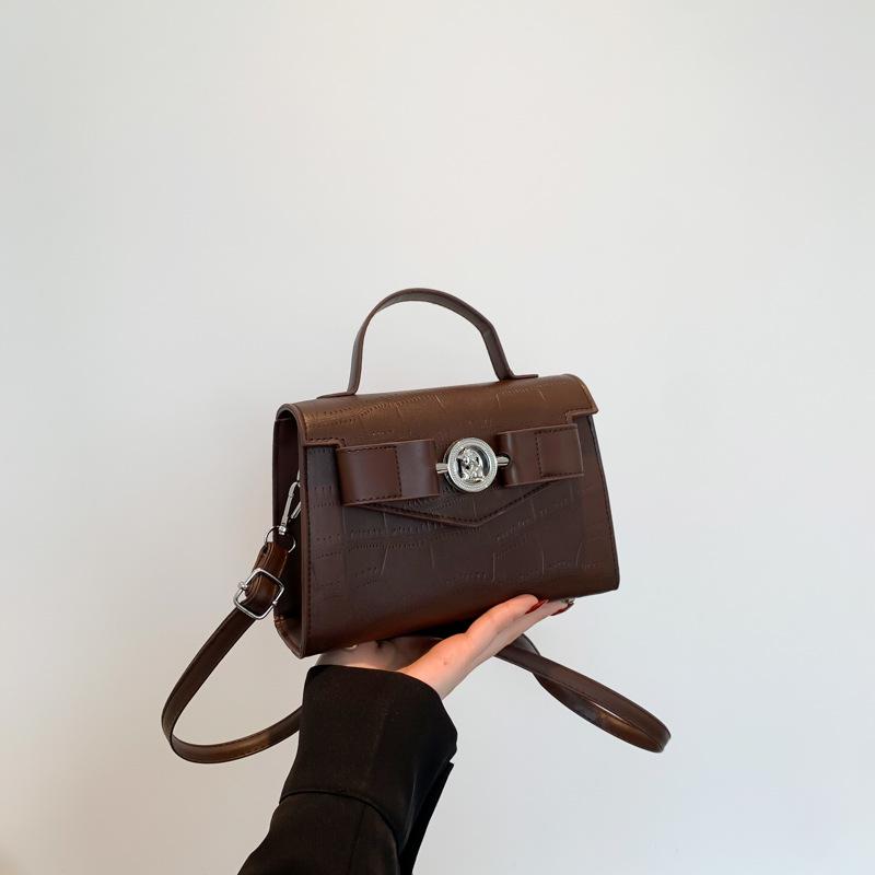 Spring New Women's Shoulder Bag Solid Color Simple New Oblique Cross Bag Women's Bag High-value Small Square Bag