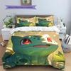 Bulbasaur Patterned Pillowcase & Duvet Cover Set Bedroom Decoration Bedding Special Present for Anime Lovers.-TING