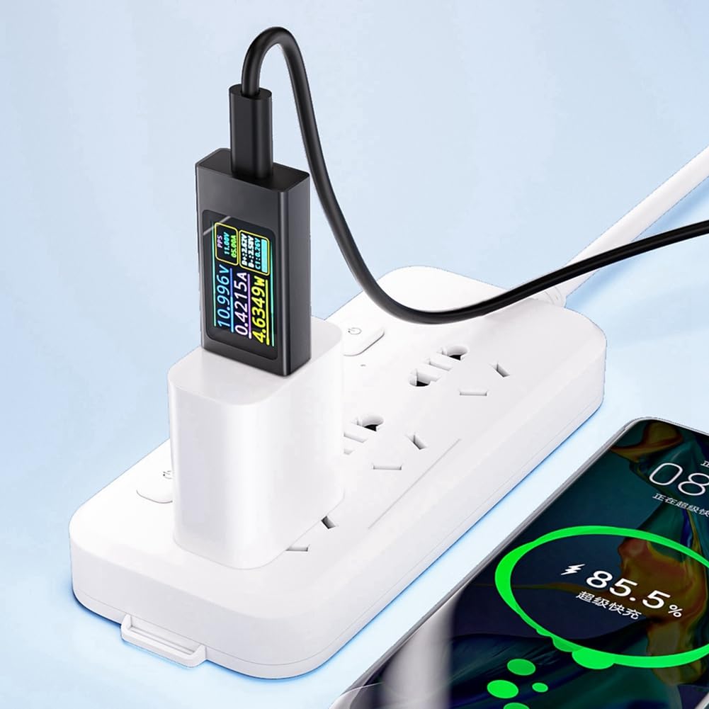 The Xsdjasd Wattmeter Type C Tester is a tester for simple electronic It can be used as a DC ampere and K-X1 multi-function tools. voltmeter, meter,