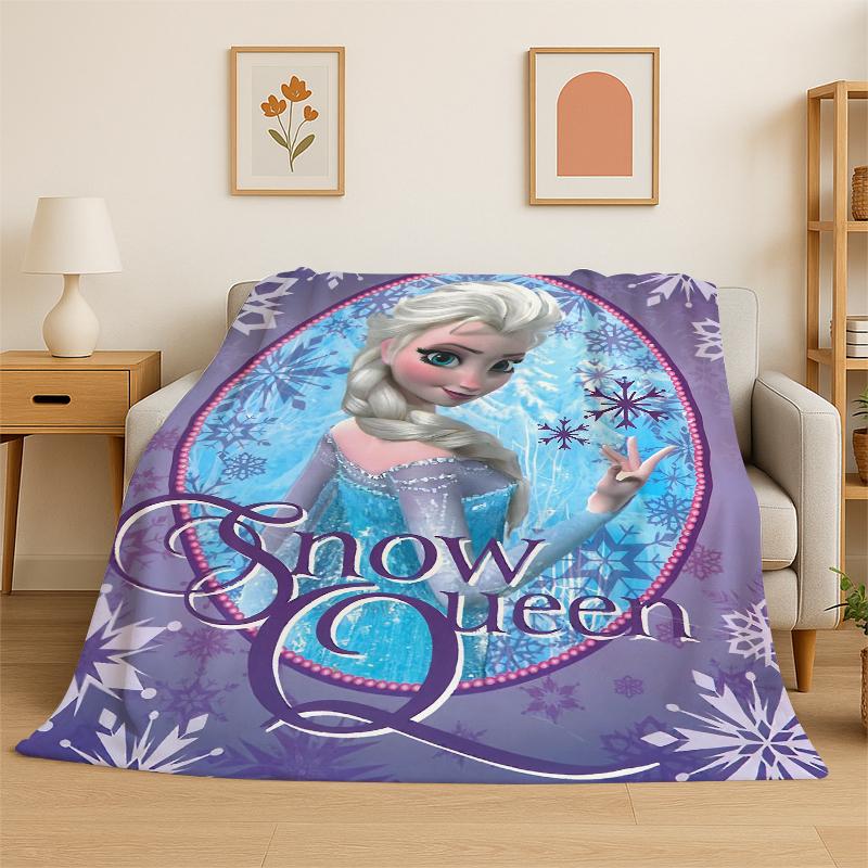 

Cartoon Frozen Elsa Anna Princess Girl Flannel Blanket Soft Warm Throw Blanket for Bedroom Living Room Bed Travel Picnic Kid 75x100cm