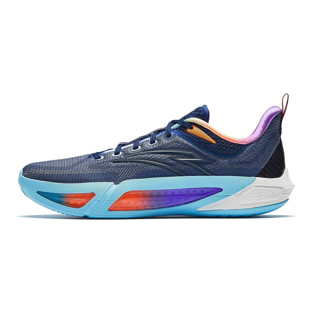 Anta Speed Decision 7 Polaris A-Shock Pro Professional Basketball Shoes Men Sneakers Blue Orange 112611607-4
