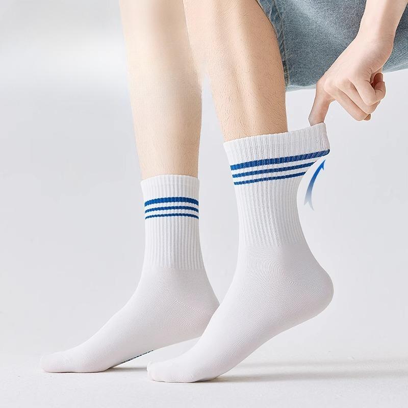 Men's Mid-calf Summer Thin, Pure Cotton, All-cotton Anti-odor, Teenagers, Students, Sports Trend Basketball
