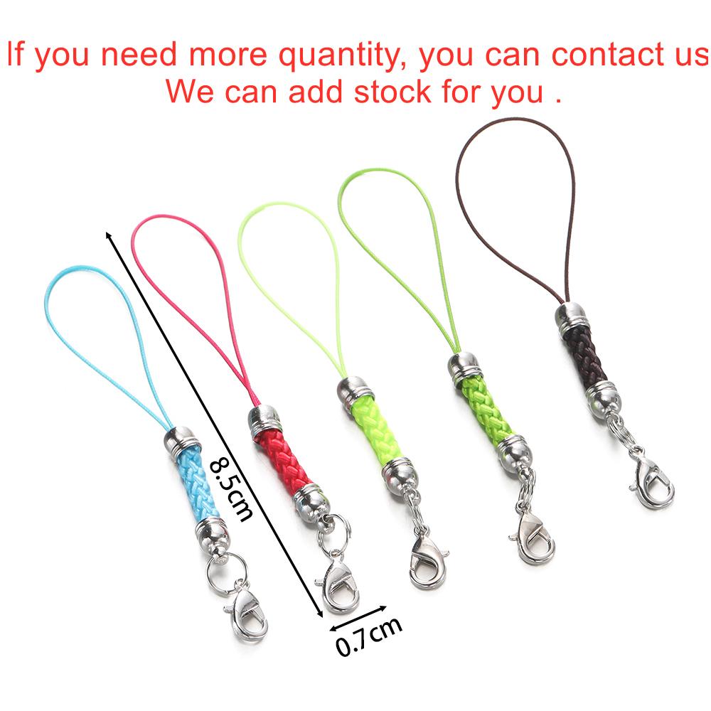 10/20pcs Keychain Rope with Lobster Clasp Jump Rings Lanyard Lariat Strap Cord For DIY Keyring Pendant Jewelry Making Supplies