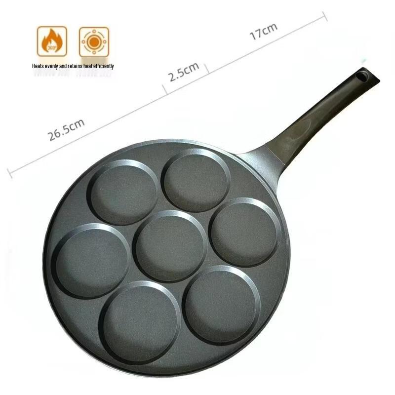 SEE KEAN 7-Hole Non-Stick Waffle & Egg Frying Pan