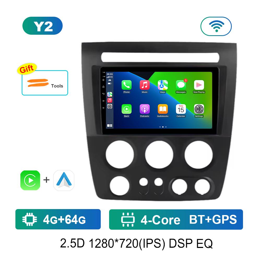 Carplay Touch Screen for Hummer H3 2005 - 2010 Android Intelligent System GPS Navigation Car Video Multimedia Player WiFi BT 4G