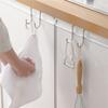 1PC Stainless Steel Non-perforated Multi-purpose Double S Hook Hanging Hooks Hangers for Kitchen Bathroom