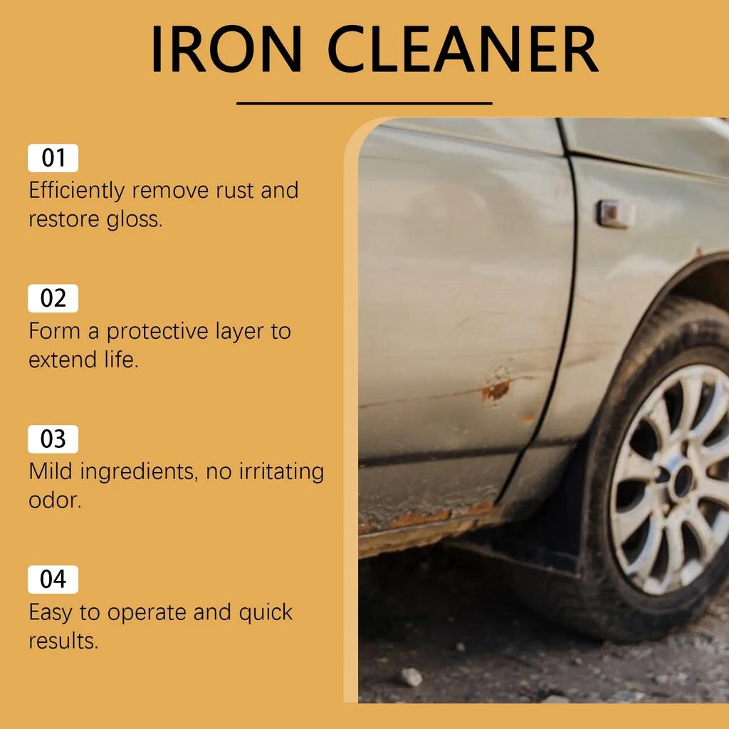 120ml Heavy Duty Rust Remover Spray - Auto Metal Parts Cleaner, Corrosion Protection & Degreaser For Car Motorcycle Truck