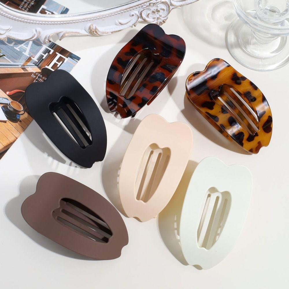 Matte Hair Claws Oval Hairpin Korean Style Barrettes  Women