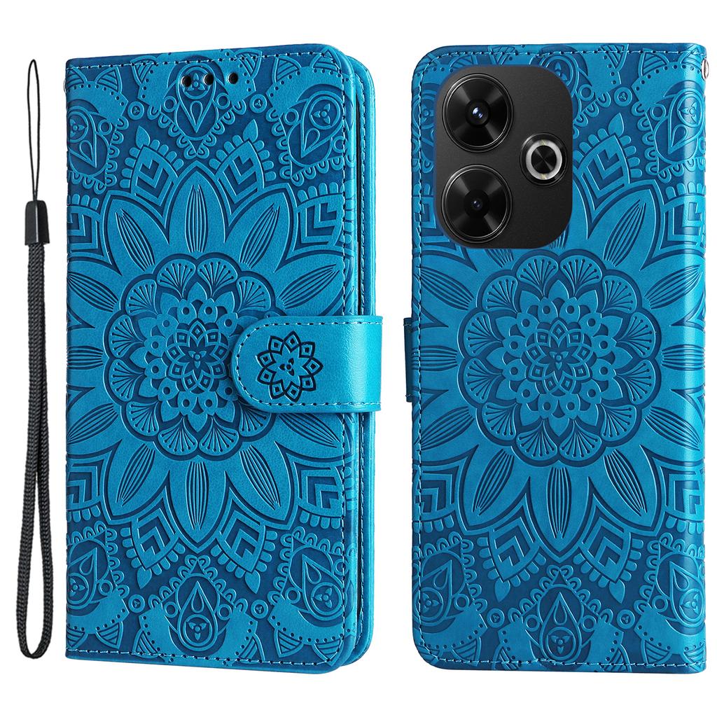 For Xiaomi Redmi 13x 4G/13 5G/13 4G/Redmi Note 13R 5G/Poco M6 4G Leather Case Sunflower Phone Cover