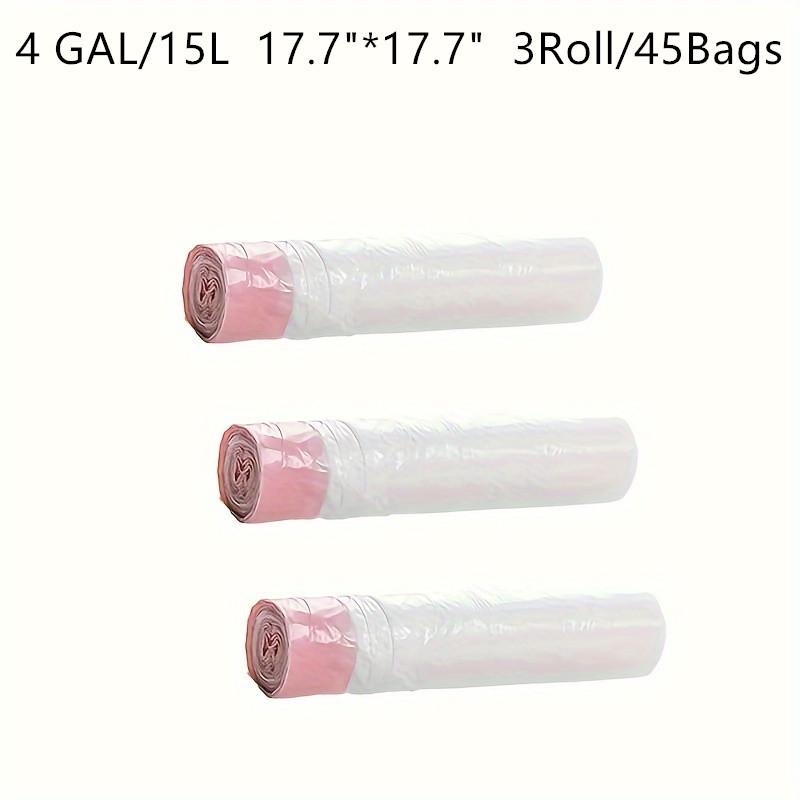 4 Gallon Durable Drawstring Trash Bags - Thick, Tear-Resistant, Large Size for Household Use