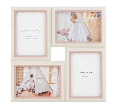 LADONNA Photo Frame Photo Frame 4 Sides Pink SF14-40-PK