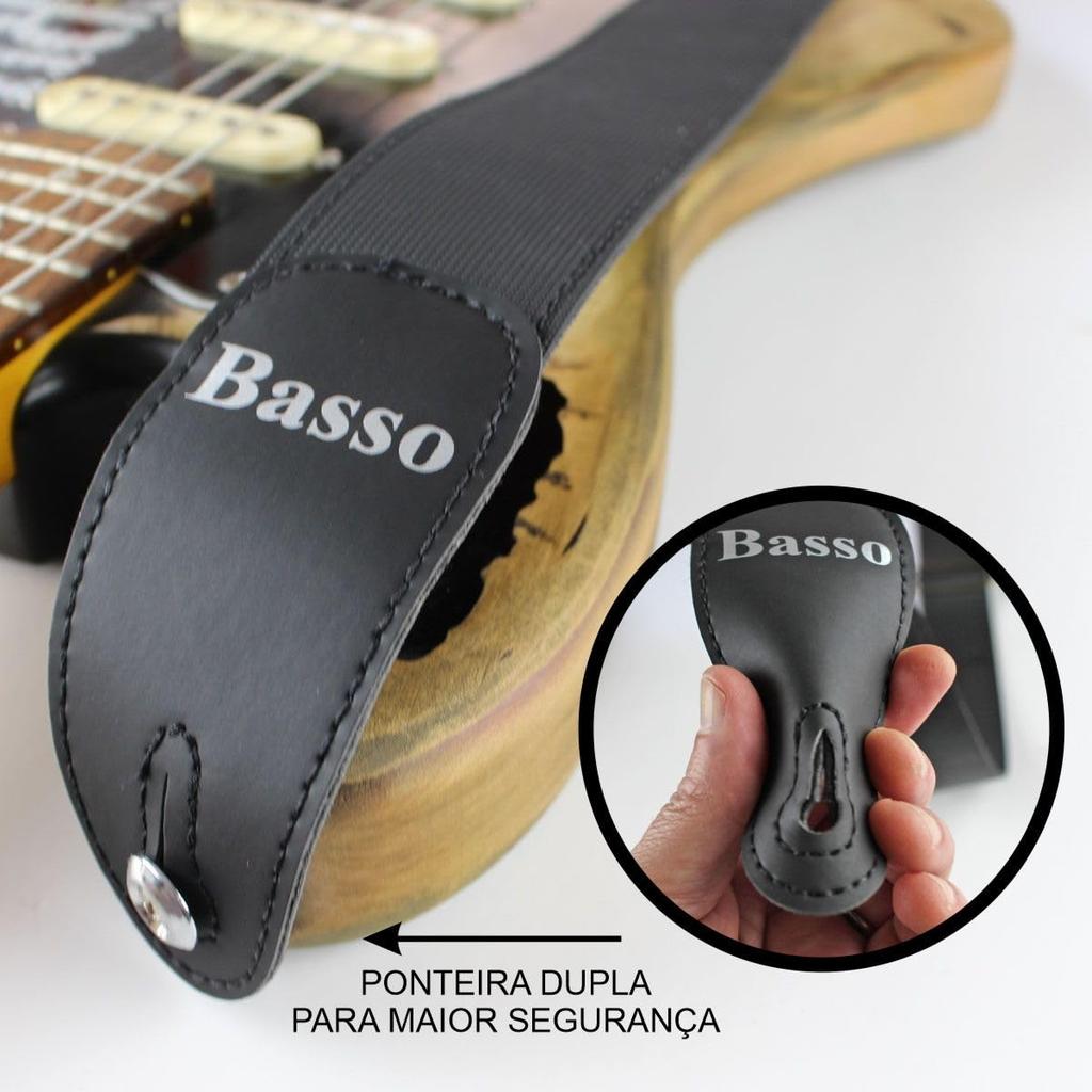 BASSO Guitar Strap EX 31 Black Attack Series