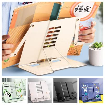6 Adjustable Positions Desk Book Holder Adjustable Width Heavy Duty Metal Reading Stand Sturdy Construction Portable