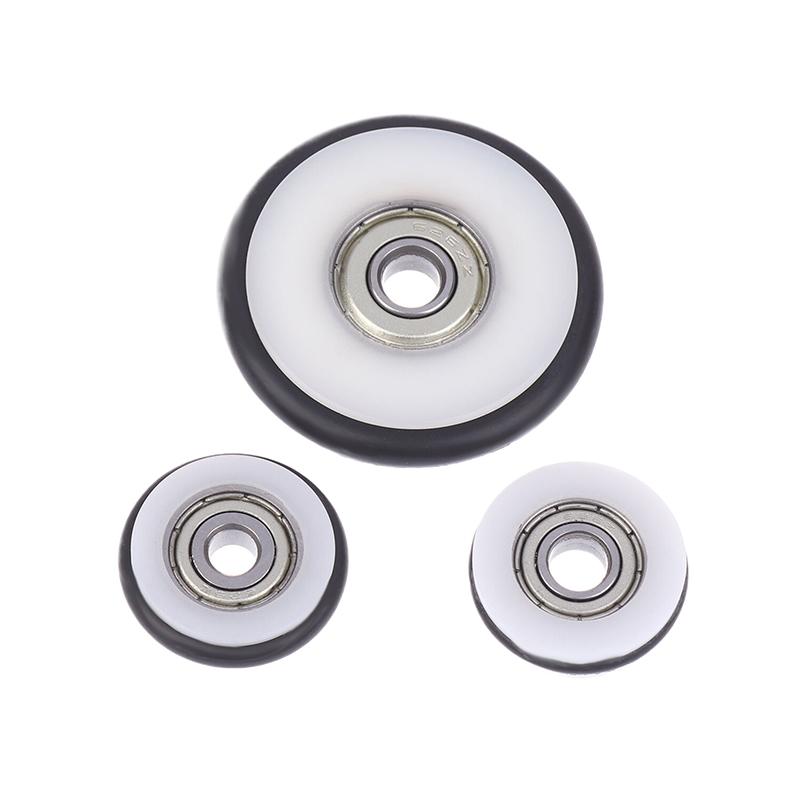 1 Piece Low Noisy Bearing Wheel O Ring Mute Elasticity Rubber Coated 625Z 695Z Roller Wheel Pulley Blackboard Fishing Tool