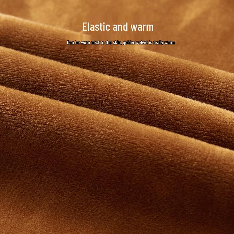 Hongdou Men's Plush-Lined Stretch Casual Jeans