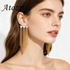 Atoztide Bohemia Abalone Shell Long Tassel Earring For Women Stainess Steel Multiple Style Heart Flower Drop Earring Jewlry Gift
