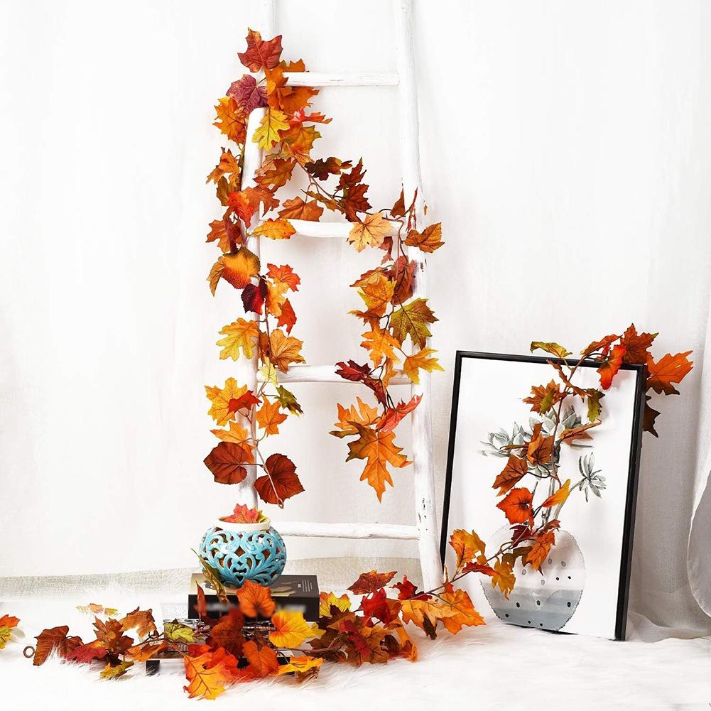 Enhances Beauty Autumn Leaf Garland Fall Decoration Maple Leaf Vine