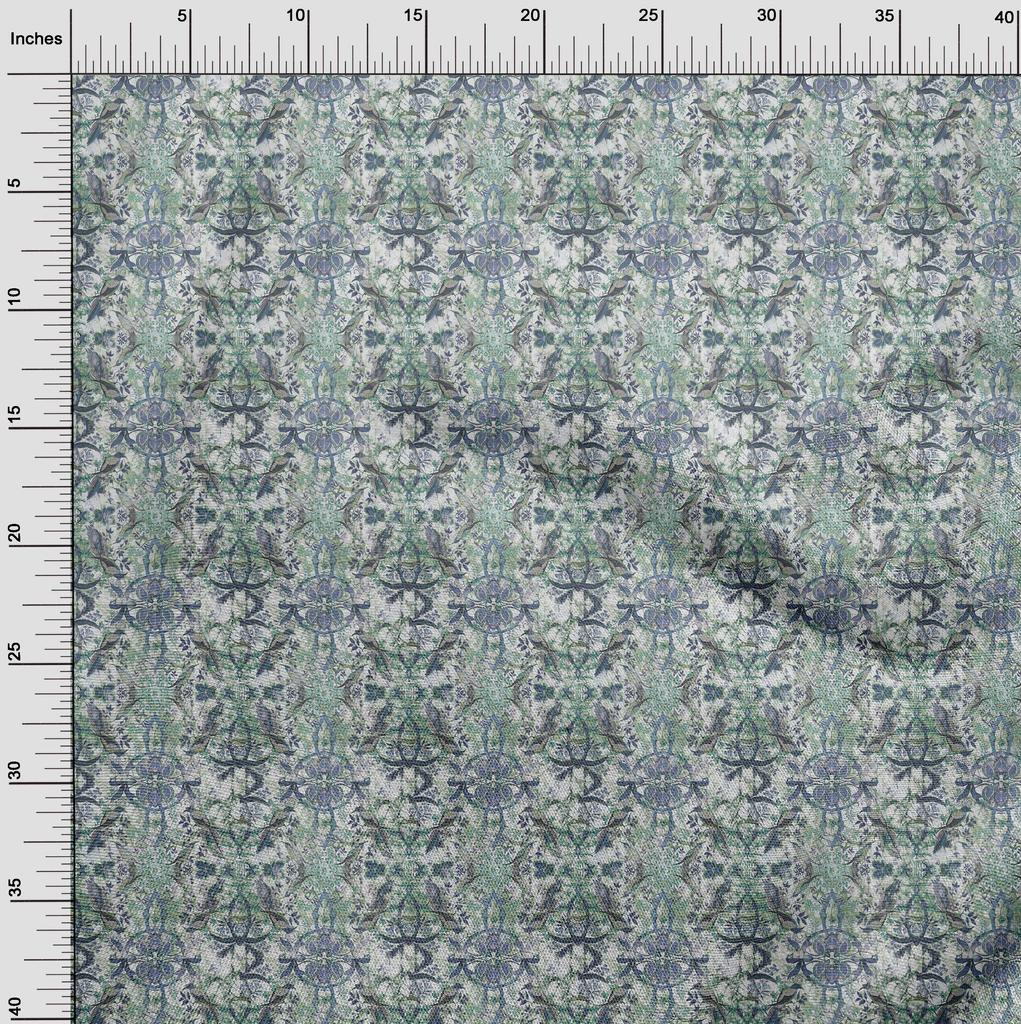 oneOone Cotton Flex Dusty Teal Green Fabric Batik Sewing Craft Projects Fabric Prints By Yard 40 Inch