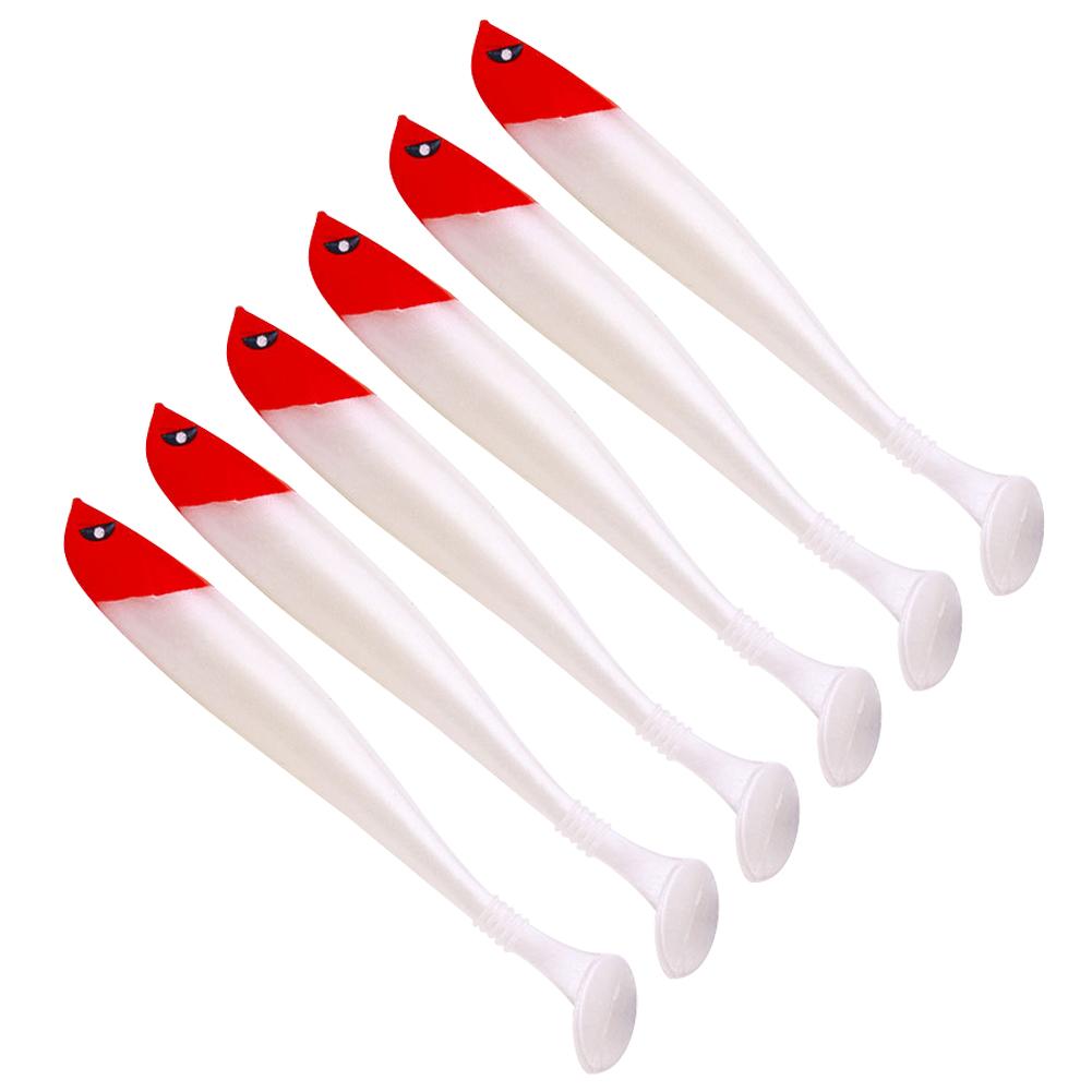 6Pcs Fishing Soft Bait 9cm Artificial Soft Bait Multifunctional Fishing Bass Carp Lure for Saltwater Freshwater