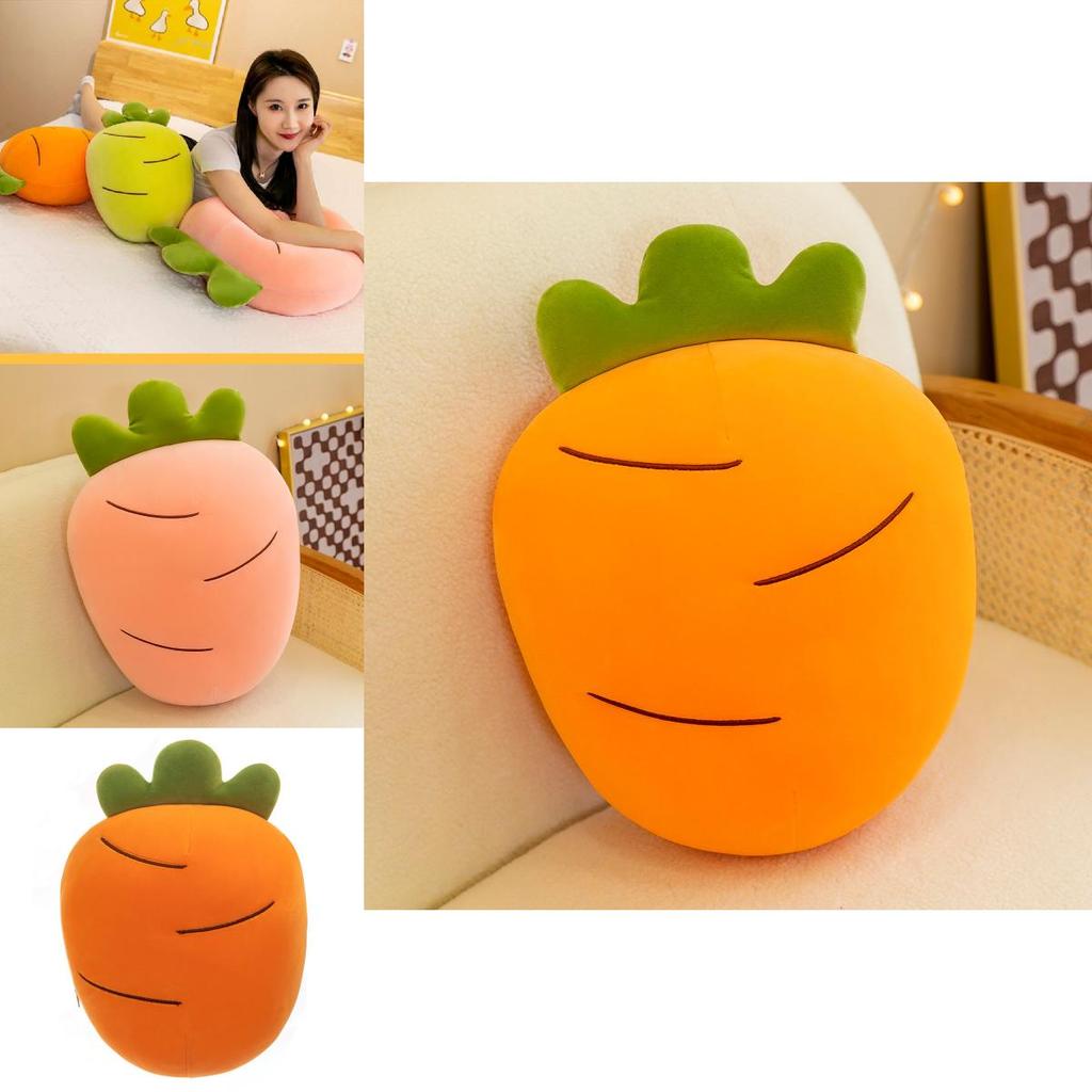 Cute Carrot Plushie Vegetable Soft Stuffed Cartoon Toy Fluffy Pillow Pink/orange/yellow/red 28/40/60/80cm