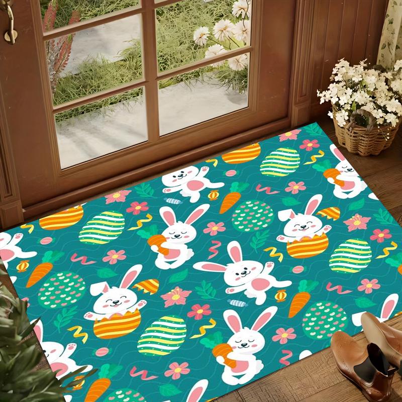 Happy Easter Bunny Carpet Bedroom Decor Kids Play Mat Living Room Floor Mat Entry Mat Carpet Gift Area Rug Alfombra Home Tapis