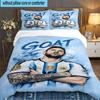 Set Biancheria da Letto 3 Pezzi Capra Argentina Leggenda Mei-ssi, Ideale per 1 Copripiumino e 2 Federe Perfetto per Regalo di Natale, Ideale per Camera da Letto, Dormitorio