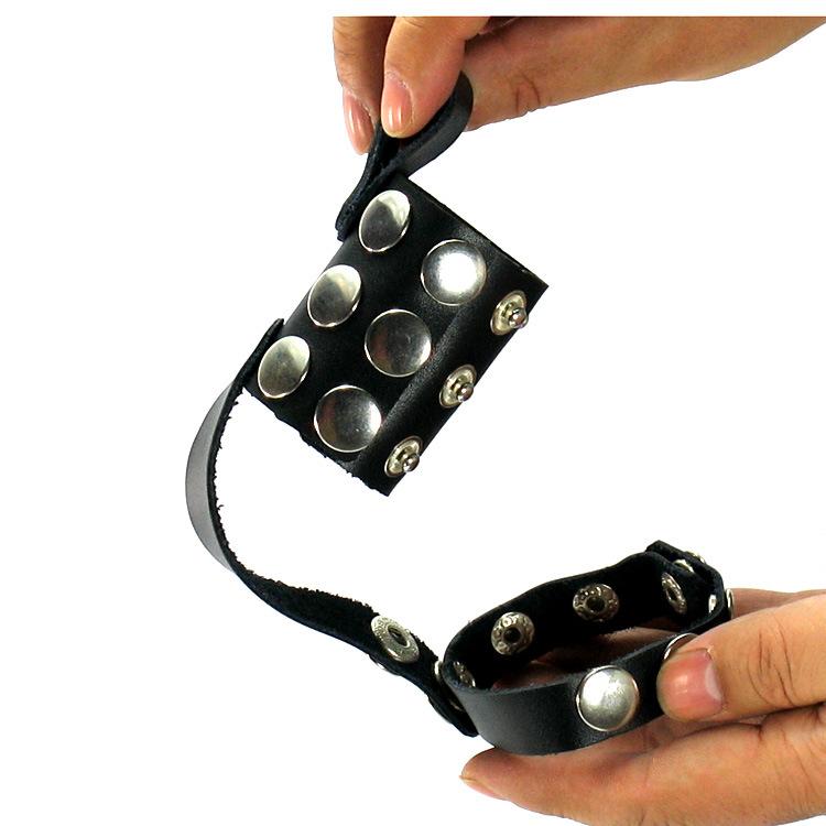 Cock with Ball Traction Men's Binding Ring Leather Sex Toy Testes Adult Sex Product Sexy Sex Toy