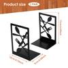 2Pcs Book Ends Creative Metal Bookends Decorative Heavy Book Ends for Shelves Multifunctional Cookbook Bookends for Home Kitchen
